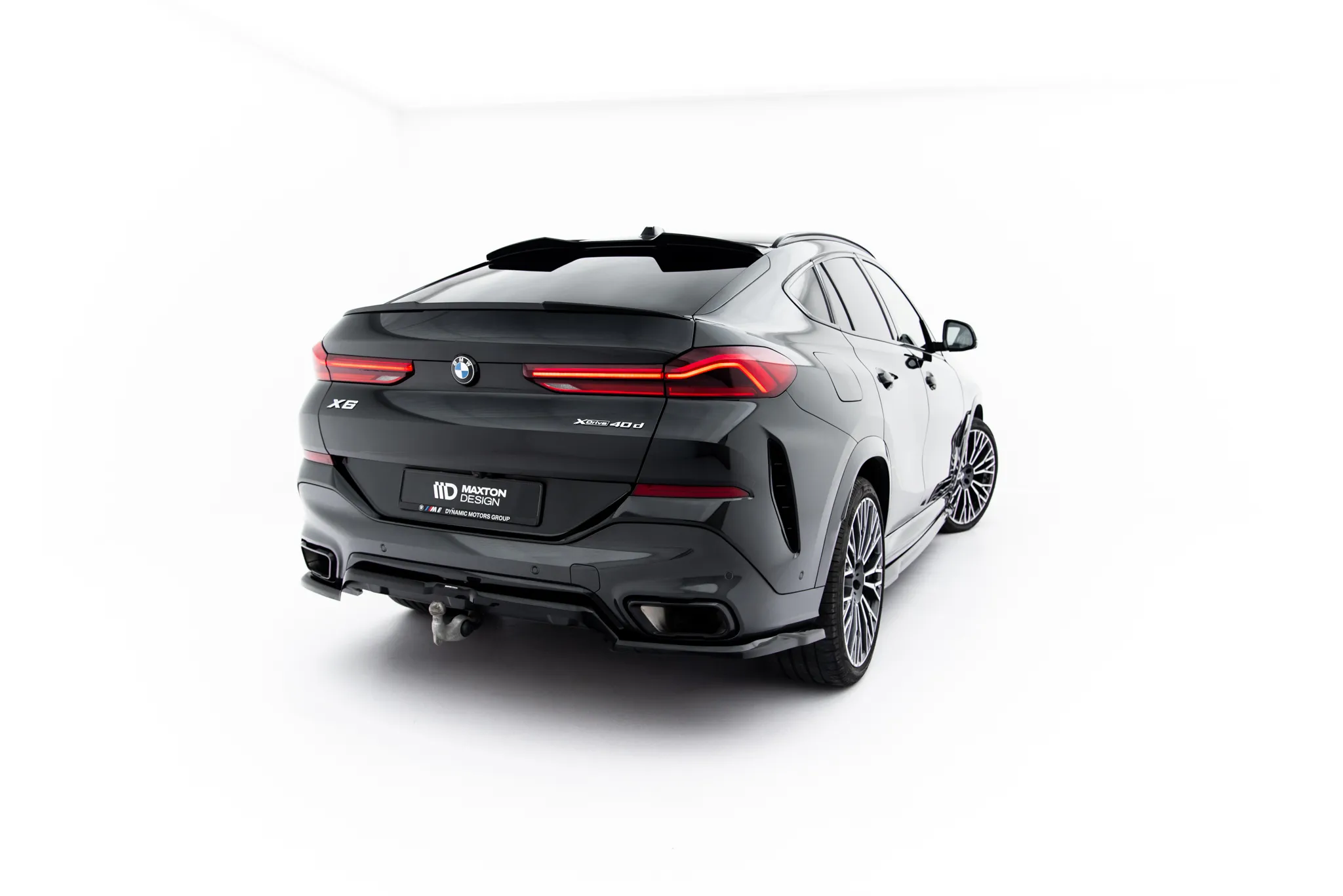Baksplitter V.1 med vertikale ribber BMW X6 (G06) M-Pakke Facelift 2023 -> | Glossy Black Edition – bilde 2