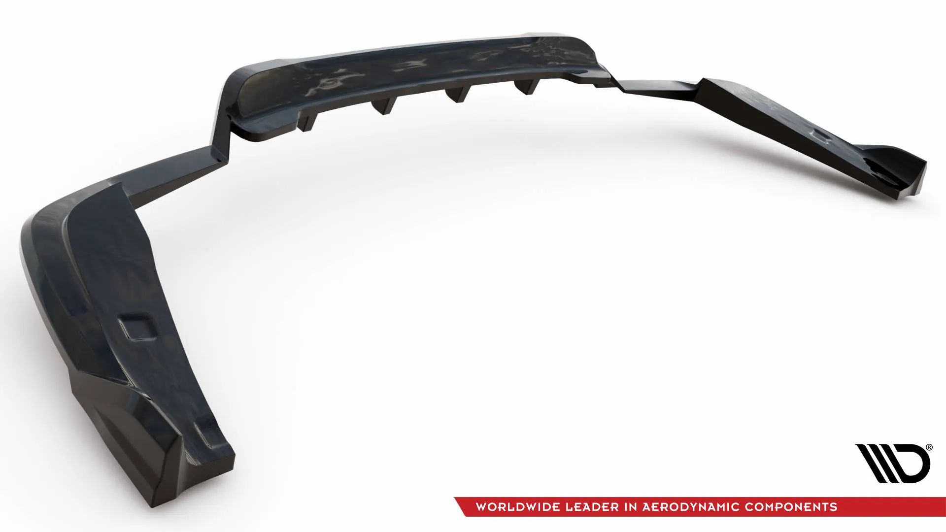 Baksplitter V.2 med vertikale ribber BMW X4 M-Pack (G02) 2018 - 2021 | Glossy Black Edition – bilde 5