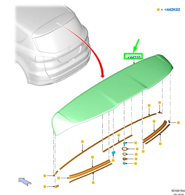Bakspoiler til Ford S-Max II Facelift 2018 - 2023 │ Genuine® Rear Spoiler