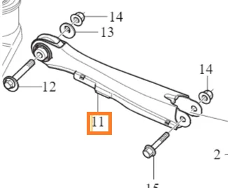 Bærearm bak venstre Volvo Genuine® V60CC V90CC XC60 XC90 2016- │ bak venstre 31360588