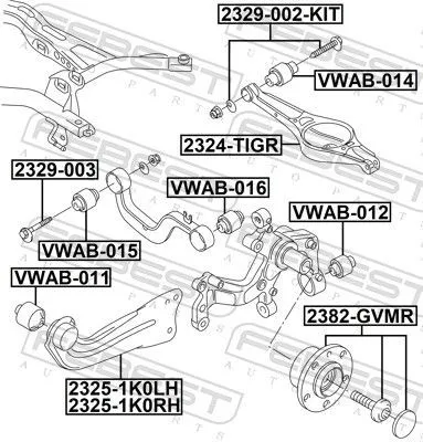 Bærearm bakaksel VAG │ Febest Rear Lower Control Arm – bilde 2