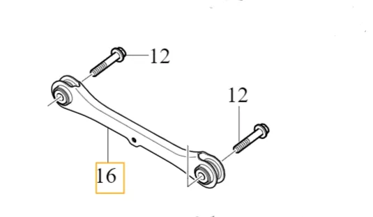 Bærearm tverrgående nedre bak Volvo Genuine® C40 XC40 2021-2023 │ bak venstre/høyre 31681846