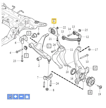 Bærearmsbøssing foran Volvo Genuine® S60 S90 V60 V90 XC60 XC90 2016-2021 │ 32246809 – bilde 2