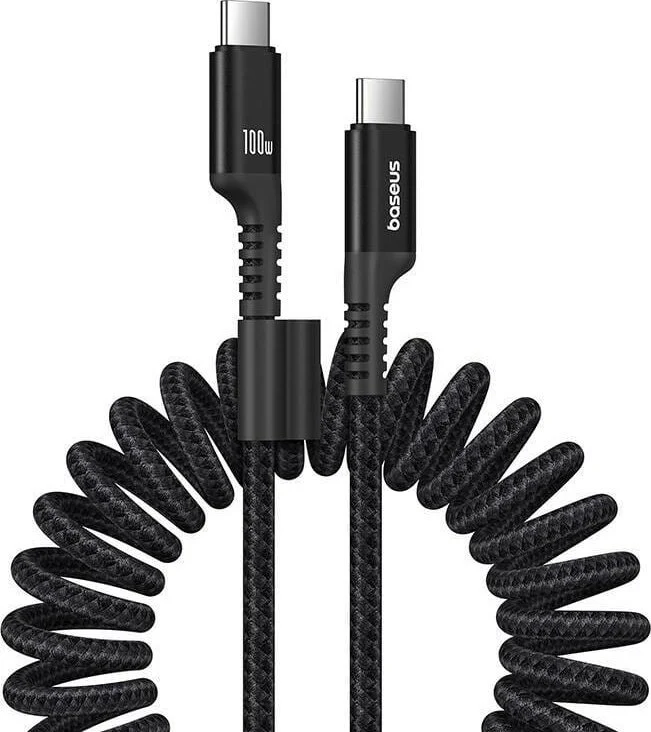 Baseus Fish eye Fast Charging Cable 100W | Elastisk forsterket fjær USB-C Type-C-kabel 1m