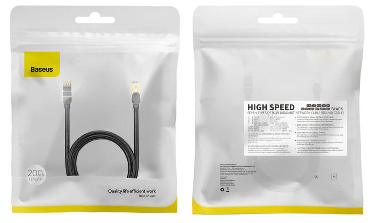 Baseus High Speed Seven | Ethernet LAN Cat7 10GB 600Mhz 2m kabel Image 9