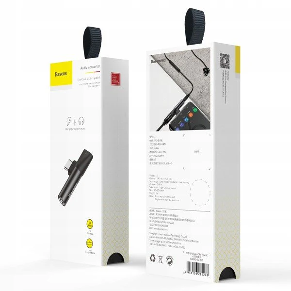 Baseus L41 | USB-C til Mini Jack 3,5 mm / USB-C lydovergangsadapter for hodetelefoner Image 11
