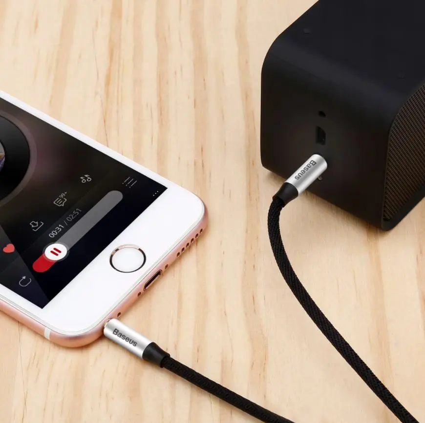Baseus mini jack 3.5mm AUX audio 100cm – bilde 4