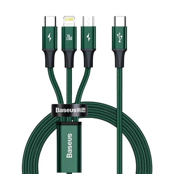 Baseus Rapid | 3-in-1 USB-C - USB-C Lightning Micro PD 20W 3.5A cable