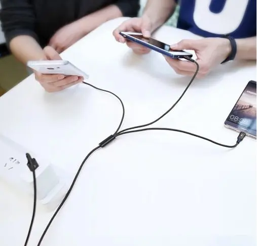 Baseus Rapid Series 2-i-1 USB-C / Micro USB 3A Kabel 1.2m  Svart – bilde 8