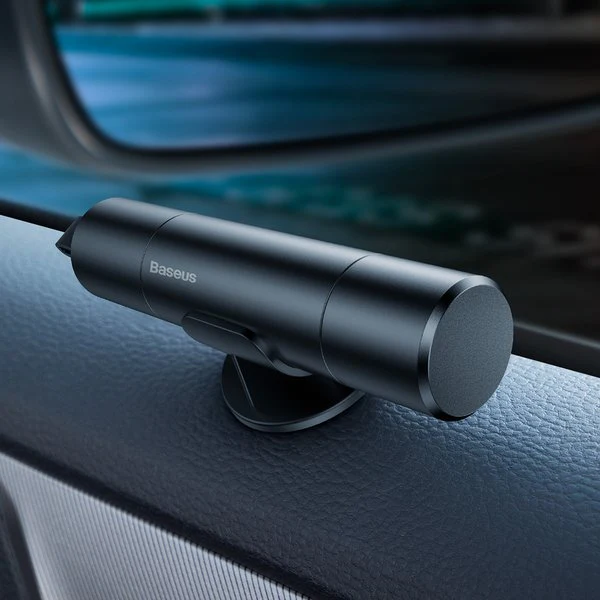 Baseus Sharp Tool Black | Sikkerhetshammer og livskniv for bilruter og sikkerhetsbelter - Svart – bilde 3