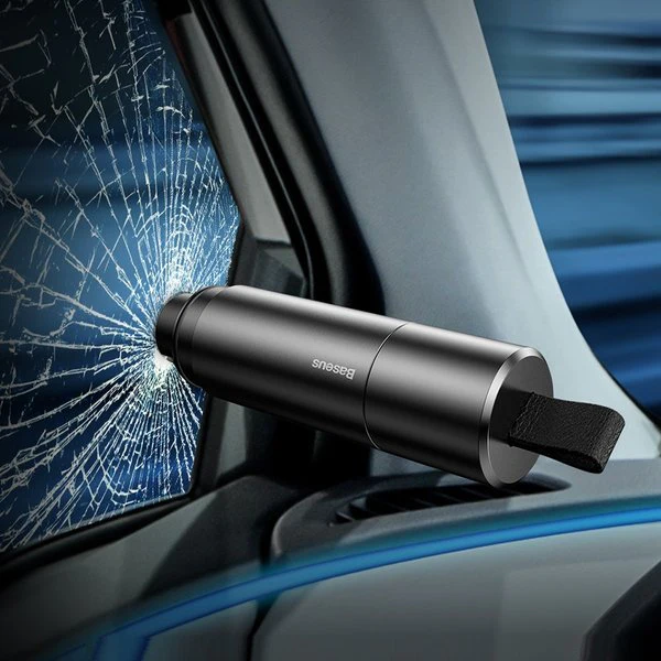 Baseus Sharp Tool Black | Sikkerhetshammer og livskniv for bilruter og sikkerhetsbelter - Svart – bilde 4