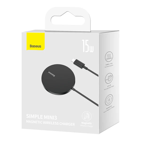 Baseus Simple Mini3 | Trådløs induktiv lader for iPhone MagSafe 15W – bilde 10