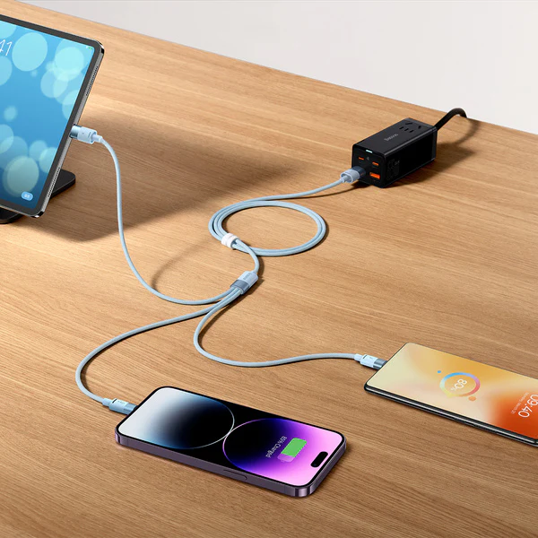 Baseus StarSpeed 1-for-3 | 3-i-1 USB-kabel - Micro Lightning USB-C 1.2m – bilde 5