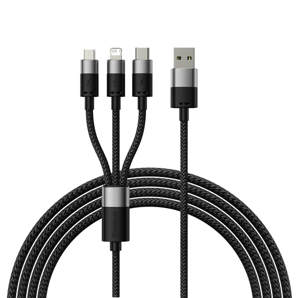 Baseus StarSpeed 1-for-3 | 3-i-1 USB-kabel - Micro Lightning USB-C 1.2m – bilde 7