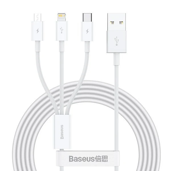 Baseus Superior | 3-in-1 USB - USB-C Micro Lightning 3.5A cable Image 1