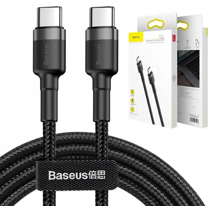 Baseus USB-C Type-C Strømforsyning 60W QC-kabel 2m