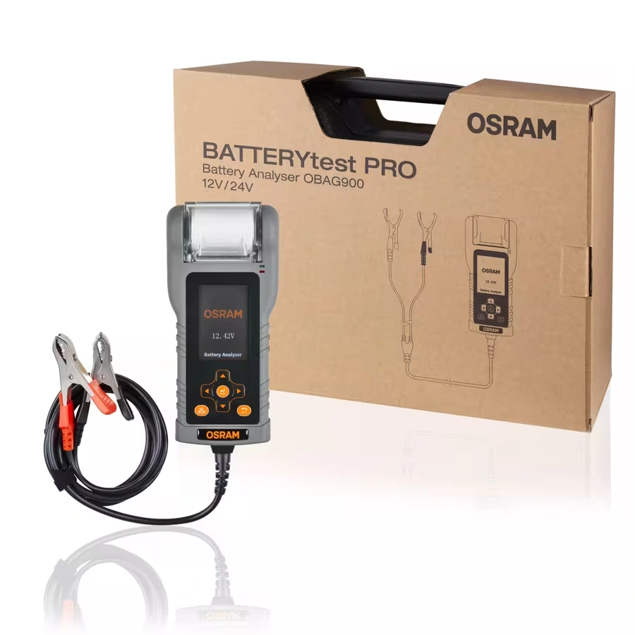 Batterianalysator Osram BATTERYtest PRO OBAG900 │ Profesjonell 12V / 24V tester med skriver