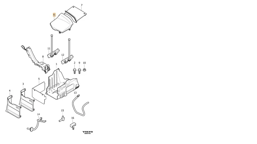 Batterideksel øvre Volvo Genuine® S80 V70 XC70 2007-2016 – bilde 3