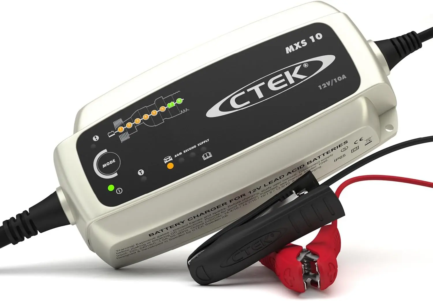 Batterilader CTEK MXS 10 │ Battery Charger portable, trickle charger, 8A, 12V, 20-200Ah Image 2