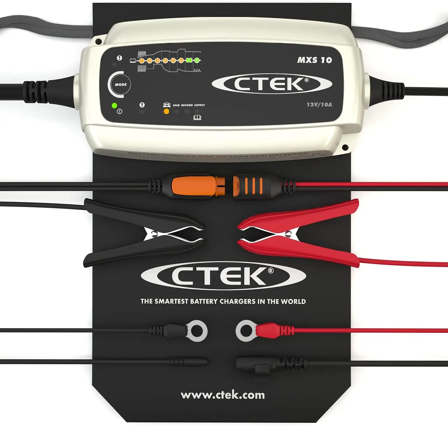 Batterilader CTEK MXS 10 │ Battery Charger portable, trickle charger, 8A, 12V, 20-200Ah Image 3