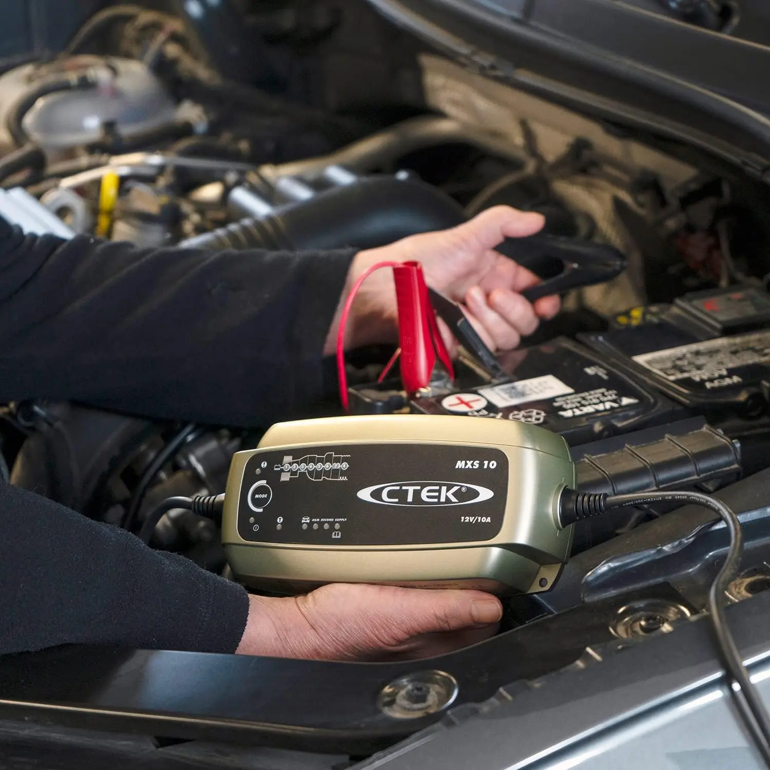 Batterilader CTEK MXS 10 │ Battery Charger portable, trickle charger, 8A, 12V, 20-200Ah Image 5