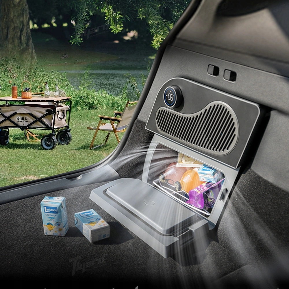Bilkjøleskap 16L – for sidebagasjerom Tesla Model Y │ Kjøleboks appstyrt Bluetooth – bilde 3
