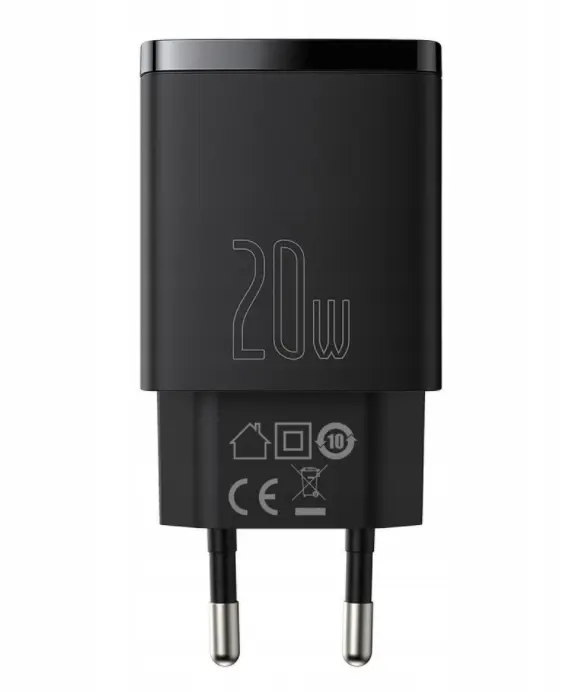 Billader BASEUS USB STRØMLADER USB-C QC 3.0 PD 20W – bilde 2
