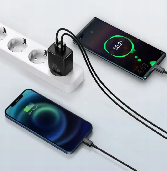 Billader BASEUS USB STRØMLADER USB-C QC 3.0 PD 20W – bilde 7