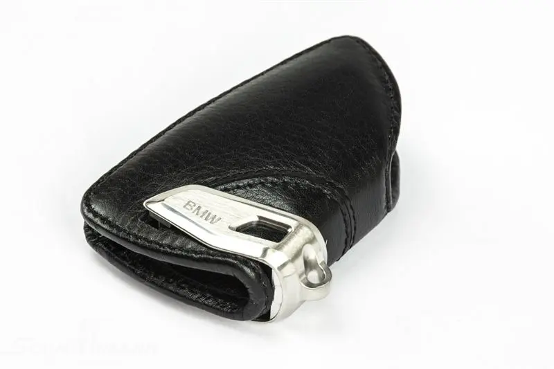 Bilnøkkelbeskyttelse BMW Skinn Luxury Black – bilde 3
