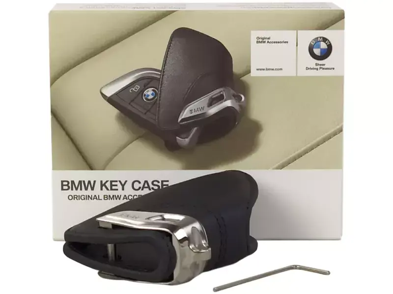 Bilnøkkelbeskyttelse BMW Skinn Luxury Black – bilde 6