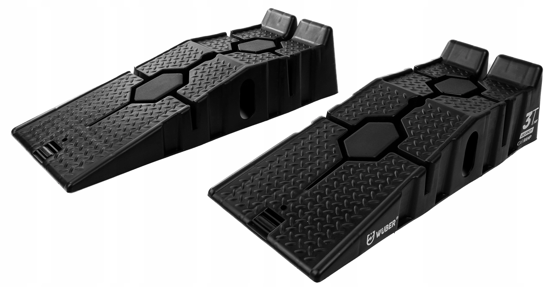 Bilramper Wuber 3 ton Car Ramp │ Sklisikre Oppkjøringsramper - sett 2 stk. Image 1