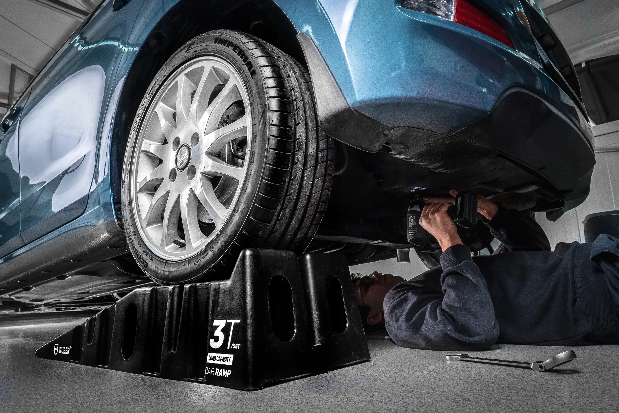 Bilramper Wuber 3 ton Car Ramp │ Sklisikre Oppkjøringsramper - sett 2 stk. Image 13