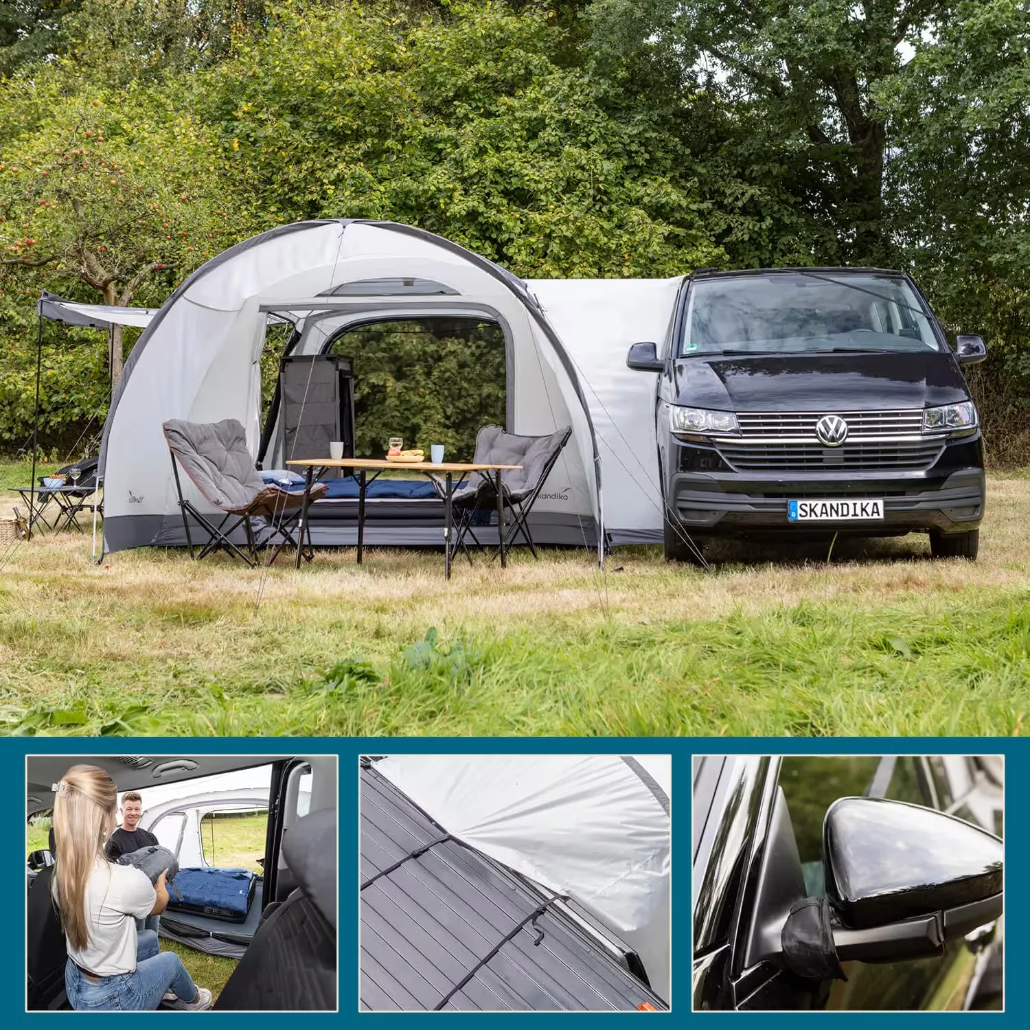 Biltelt Skandika Pitea 4 Flex Protect Van 4 personer │ frittstående - med van-tilkobling – bilde 3