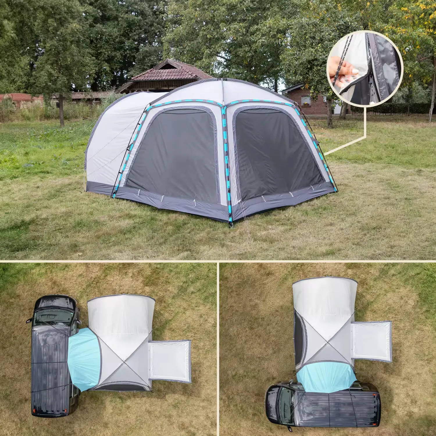 Biltelt Skandika Pitea 4 Flex Protect Van 4 personer │ frittstående - med van-tilkobling – bilde 4