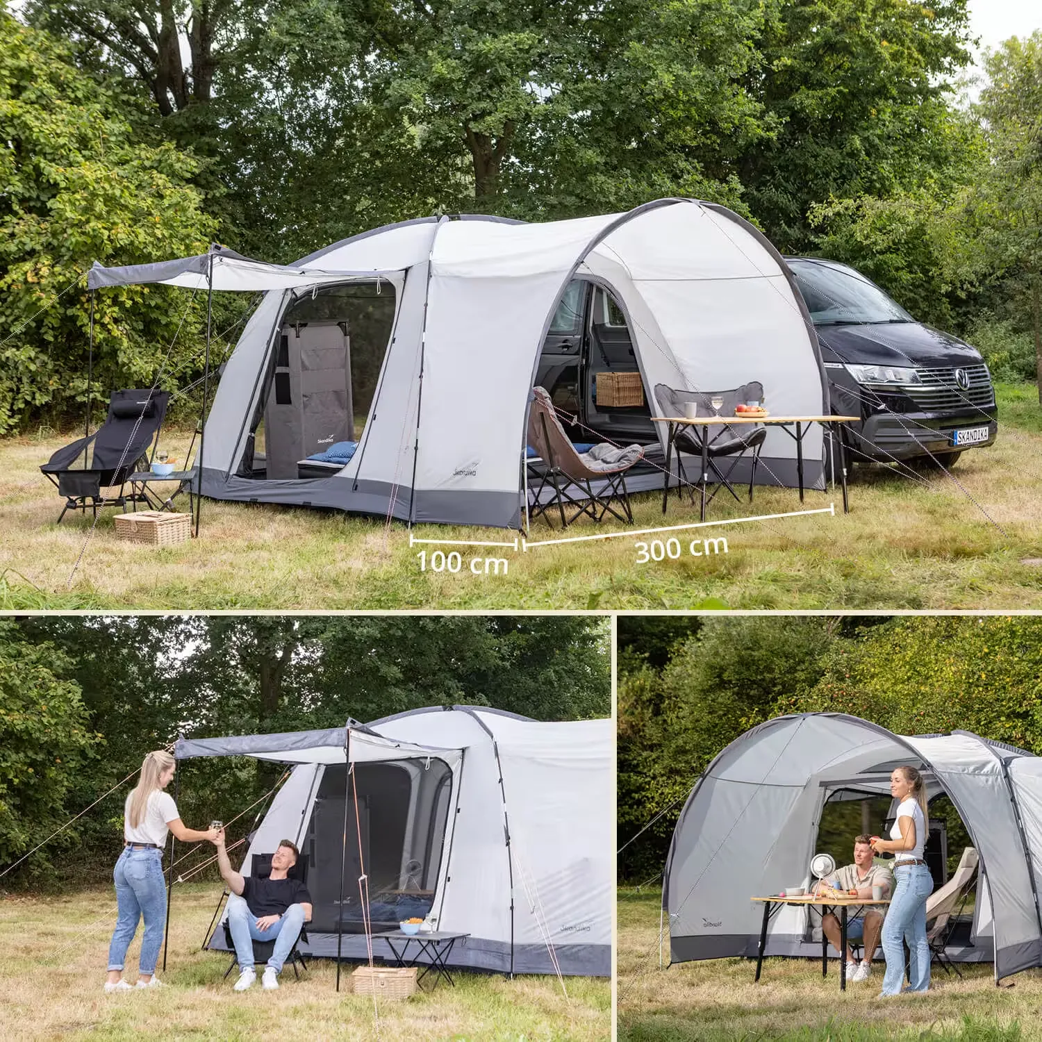 Biltelt Skandika Pitea 4 Flex Protect Van 4 personer │ frittstående - med van-tilkobling – bilde 7