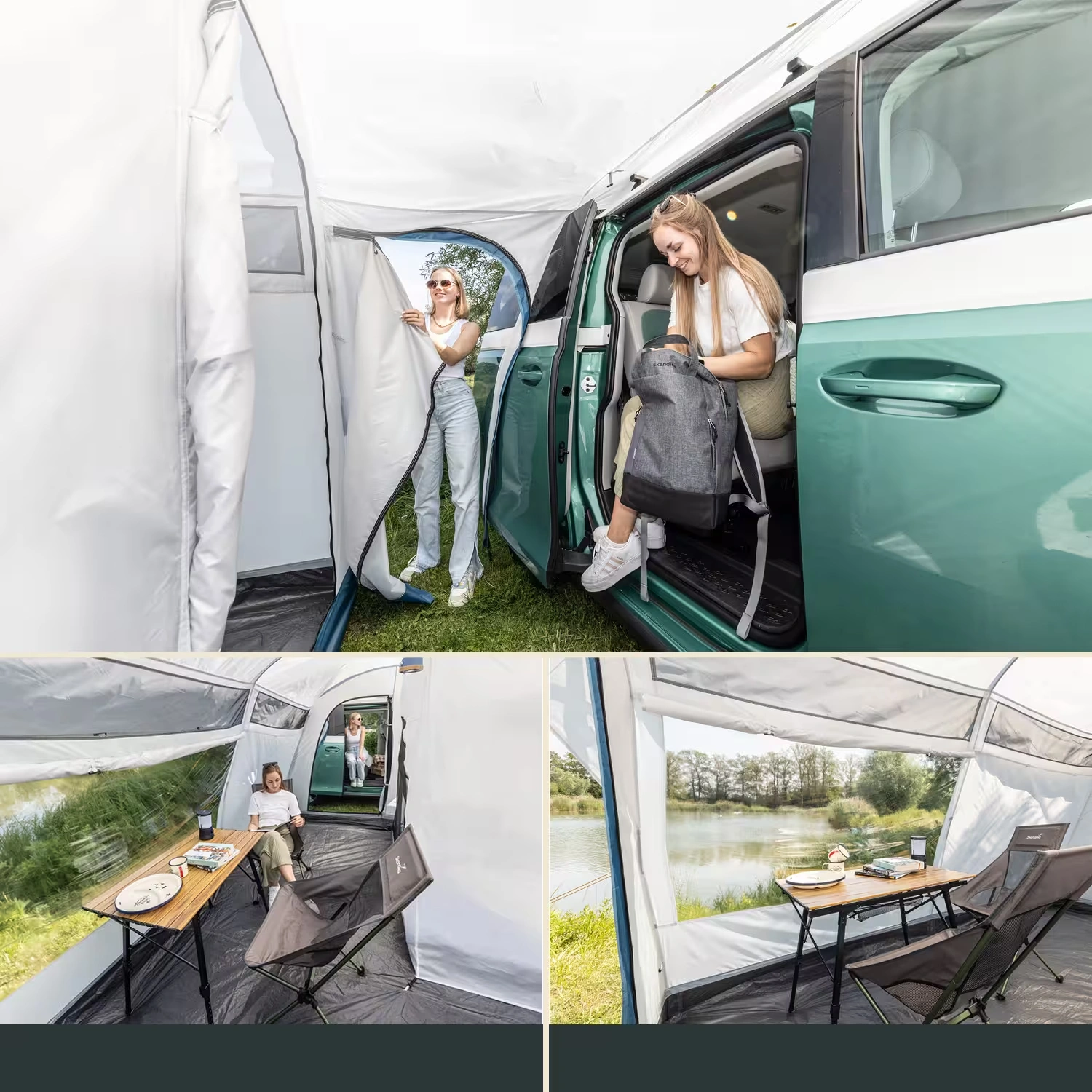 Biltelt Skandika Vejers 2 Protect 2-personers │ Frittstående fortelt til bil, SUV, varebil og camper - 3000 mm vannsøyle – bilde 5