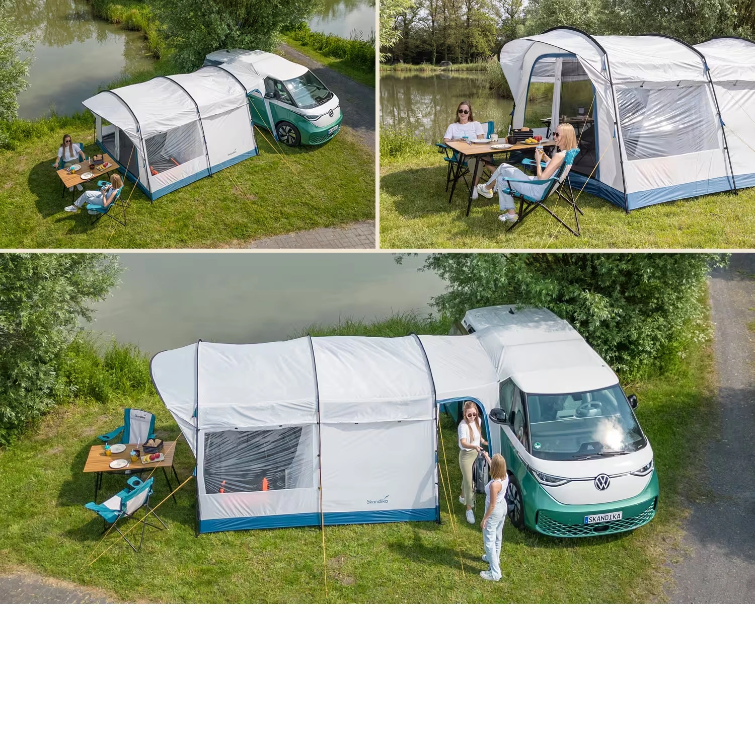 Biltelt Skandika Vejers 2 Protect 2-personers │ Frittstående fortelt til bil, SUV, varebil og camper - 3000 mm vannsøyle – bilde 7