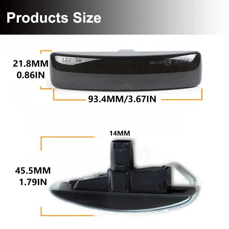 Blinklys LED Dynamic Black Land Rover Discovery / Ranger Rover / Freelander – bilde 6