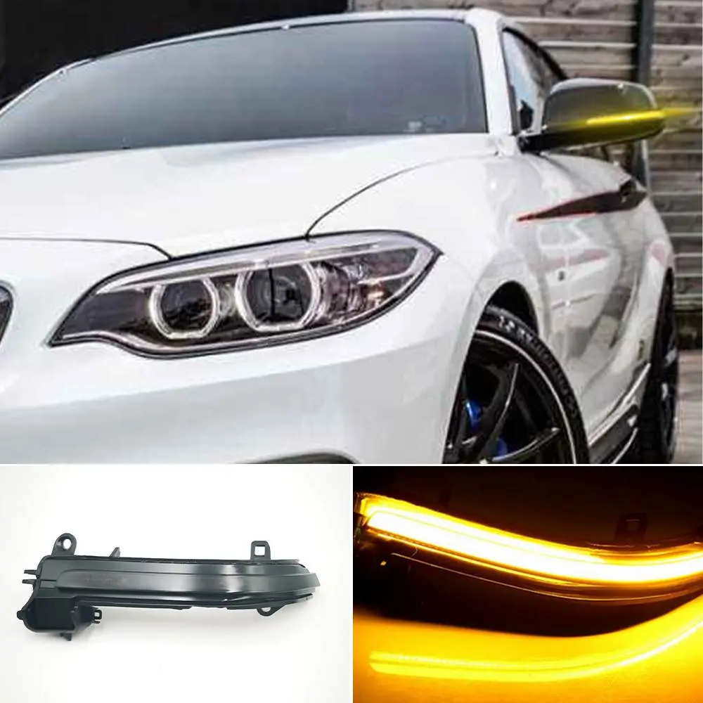 Blinklys sidespeil LED Dynamisk BMW 1 / BMW 2 / BMW 3 / BMW 4 / BMW X1  | Smoke LED SEQ