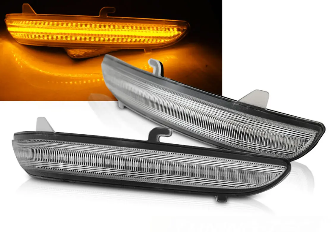 Blinklys sidespeil LED Dynamisk PEUGEOT 208 / 2008 / CITROEN C3 WHITE LED SEQ