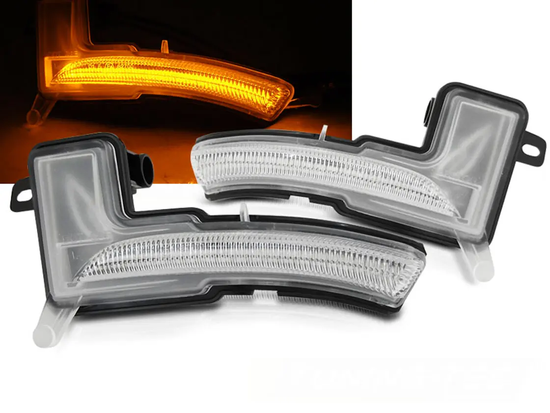 Blinklys sidespeil LED Dynamisk RENAULT CLIO IV 2016-2020 WHITE LED SEQ