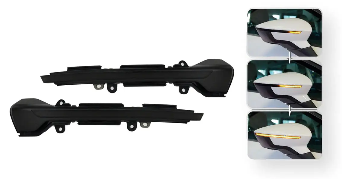 Blinklys sidespeil LED Dynamisk SEAT LEON 2012-2016 / IBIZA 17-> / ARONA 17-> SMOKE LED – bilde 2