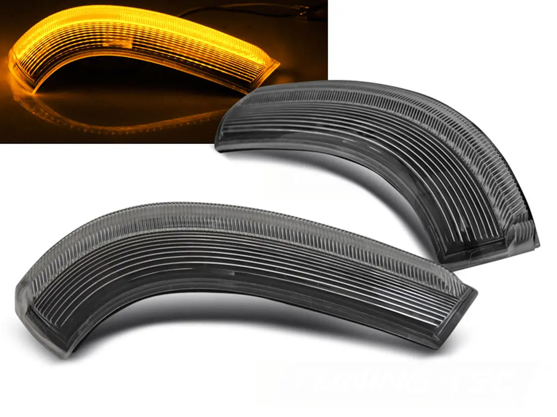 Blinklys sidespeil LED Dynamisk  VW GOLF / GOLF PLUS / JETTA / PASSAT / SHARAN WHITE LED SEQ