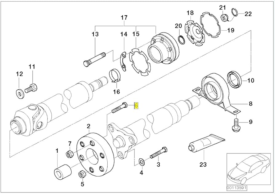Bolt Hardykobling BMW │ Genuine® Hex Bolt Screw M14 x 1.5 x 73 mm – bilde 2