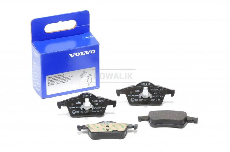 Bremseklosser bak Volvo Genuine® S60/S80/V70/XC70 1998-2009 │ bakaksel (sett med 4)