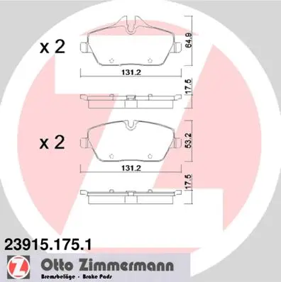 Bremseklosser foran BMW i3 2013 - 2022  Zimmermann - 18mm – bilde 4