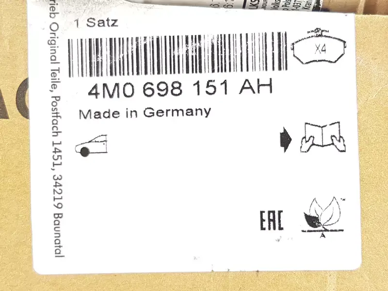 Bremseklosser sett Audi Q7 (4MB) / Audi Q7 e-tron │ framaksel - Genuine® Brake Pads Kit – bilde 3