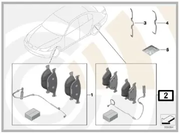 Bremseklosser sett BMW │ bakaksel Genuine® Brake Pads set Image 4