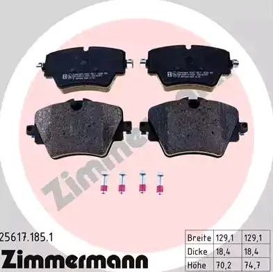 Bremseklosser sett BMW / Mini  │ framaksel - Zimmermann Brake pad set – bilde 3