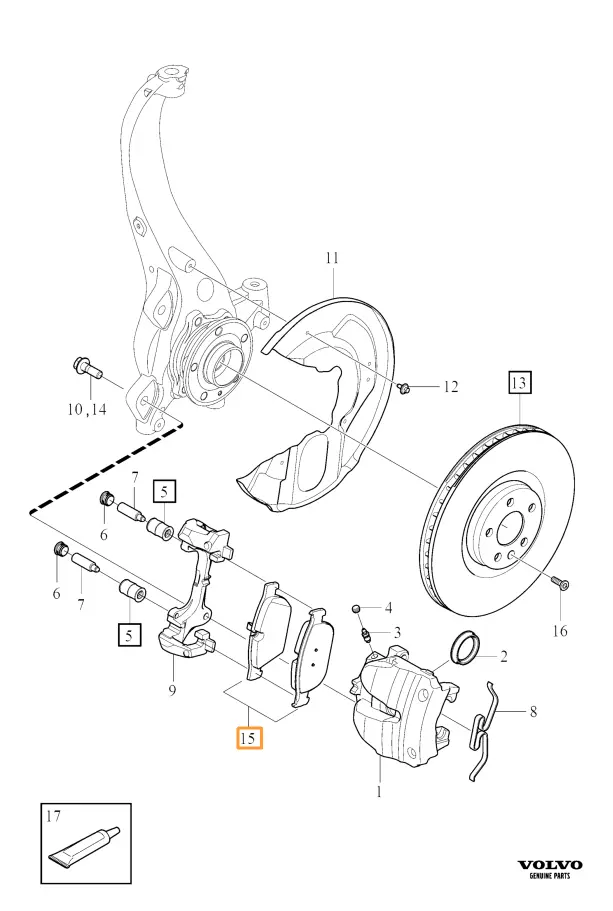 Bremseklosser sett foran Volvo / Polestar 2 – bilde 6